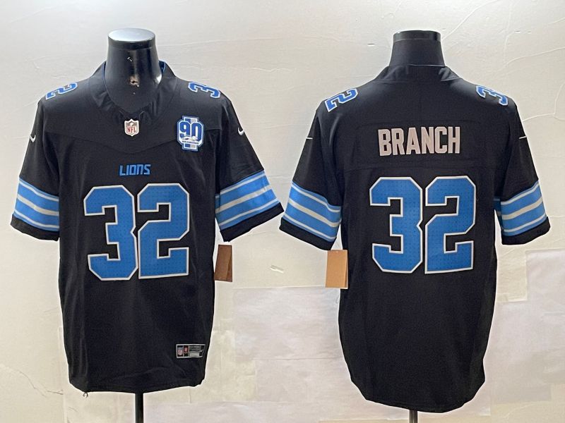 Men Detroit Lions #32 Branch Black three generations 2024 Nike Limited NFL Jersey style 3